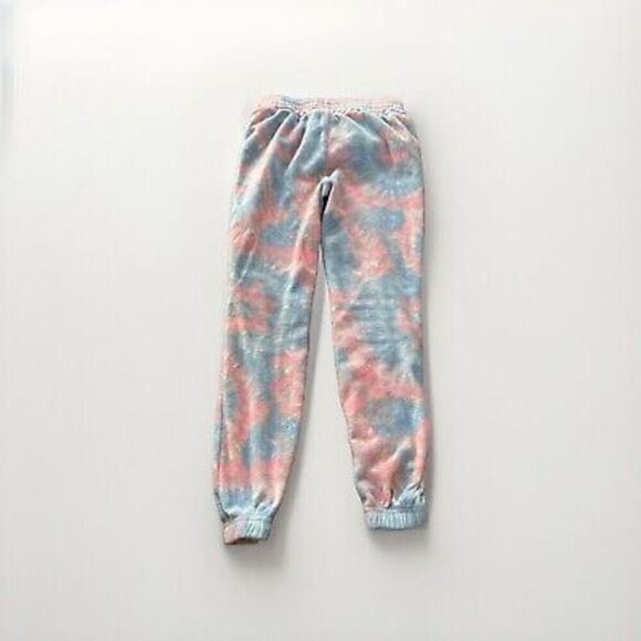 Girls Rule Tie Dye Fleece 2pc Set- Sweatshirt Jogger Pants Sz 8 Pink/blue Sequin - Picture 4 of 7